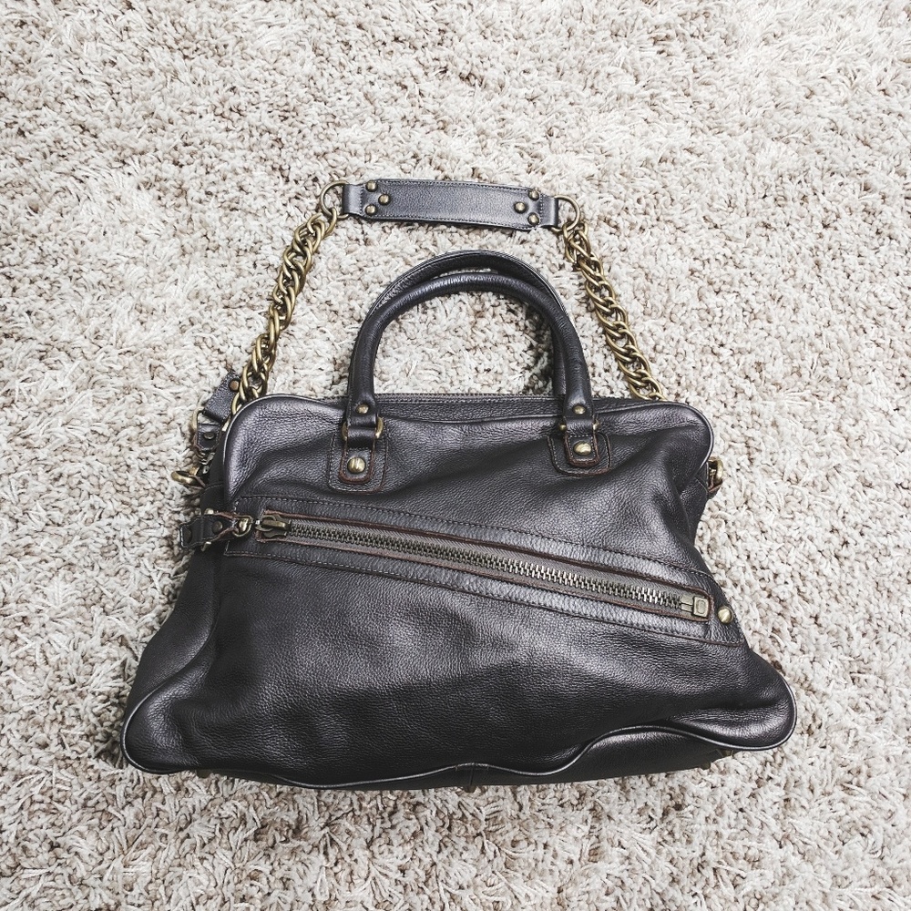 Jalda dark gray gunmetal shoulder bag